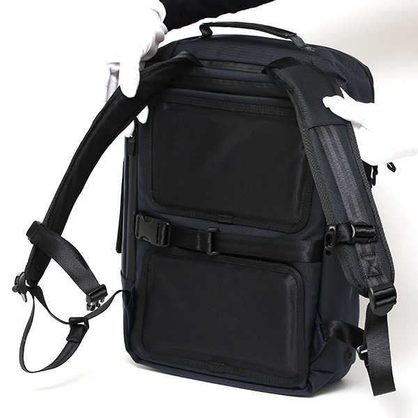 ビジネスリュック メンズ バックパック ブランド ビジネスバッグ 2way スリム リュック ナイロン おしゃれ ブルー ネイビー 青色 PC収納 A4 多機能 撥水 通勤 通学 出張 豊岡鞄 高級 日本製 ベルーフバゲージ(beruf baggage)