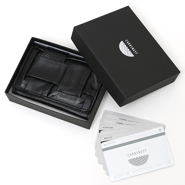 名刺入れ メンズ 本革 レザー ブラック 黒 黒色 日本製 ブランド カードケース CARRYNEST(キャリーネスト)