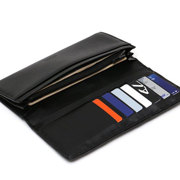  長財布 メンズ 本革 レザー ロング ウォレット ブラック 黒 黒色 日本製 小銭入れ あり CARRYNEST(キャリーネスト)