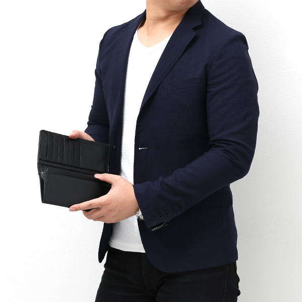  長財布 メンズ 本革 レザー ロング ウォレット ブラック 黒 黒色 日本製 小銭入れ あり CARRYNEST(キャリーネスト)