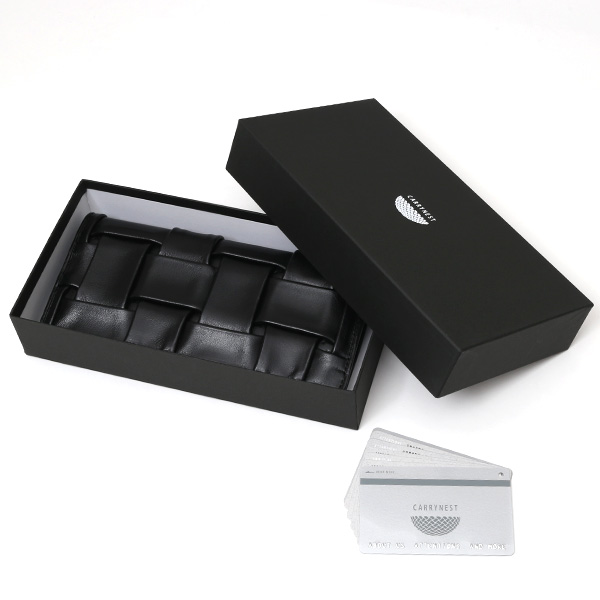  長財布 メンズ 本革 レザー ロング ウォレット ブラック 黒 黒色 日本製 小銭入れ あり CARRYNEST(キャリーネスト)