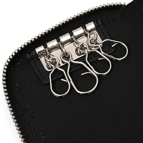  キーケース メンズ スマートキー 本革 日本製 ブランド レディース ラウンドファスナー 小ぶり ポーチ ブラック 黒 黒色 小銭入れ カードケース 車 鍵 レザー キーホルダー D ID NEST CARRYNEST(キャリーネスト)