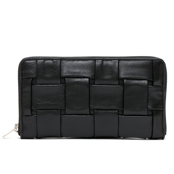 CARRYNEST(キャリーネスト) スコッチガードレザー ラウンドファスナー 長財布 ブラック