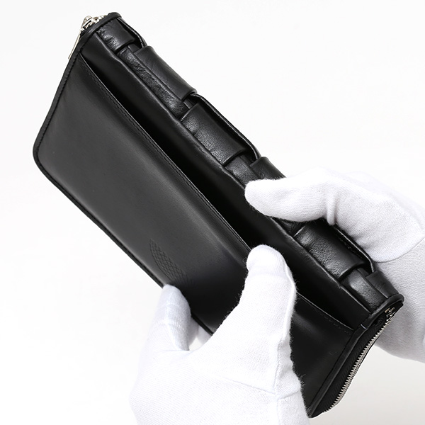  ラウンドファスナー 長財布 メンズ 本革 レザー ブラック 黒 黒色 日本製 小銭入れ あり 大容量 CARRYNEST(キャリーネスト)