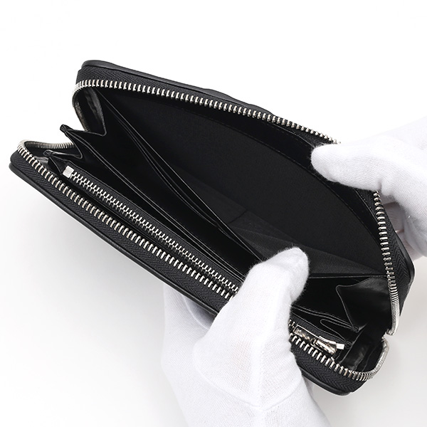  ラウンドファスナー 長財布 メンズ 本革 レザー ブラック 黒 黒色 日本製 小銭入れ あり 大容量 CARRYNEST(キャリーネスト)