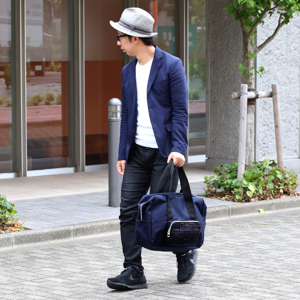  トートバッグ 大きめ メンズ ボストンバッグ レディース 日本製 ブルー ネイビー 青色 ファスナー付き ブランド 鞄 ナイロン A4 カバン おしゃれ スマート スポーツ ジム 旅行 軽量 L TOTE NEST CARRYNEST(キャリーネスト)