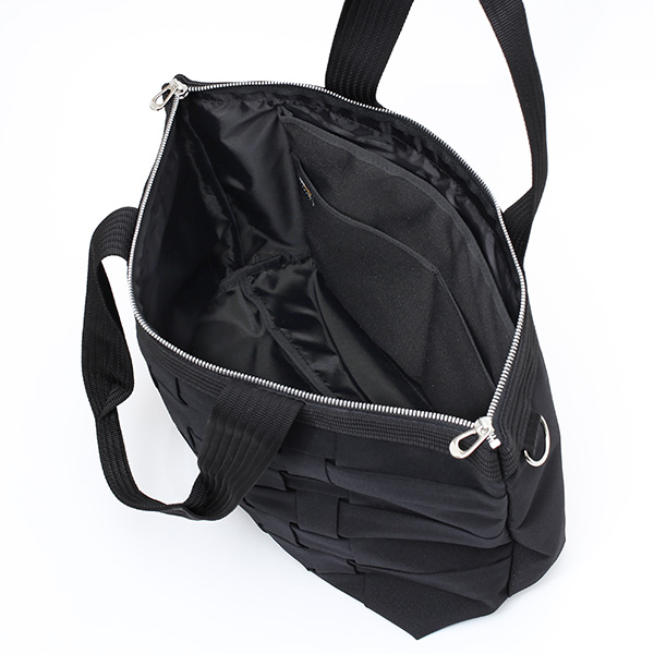  トートバッグ メンズ レディース 日本製 ブランド ブラック 黒 黒色 ファスナー付き カバン キャンバス 鞄 ナイロン A4 おしゃれ スマート スポーツ ジム 大人 高級 旅行 軽量 軽い 通学 M TOTE NEST CARRYNEST(キャリーネスト)