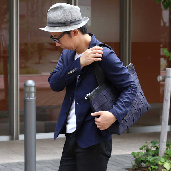  トートバッグ メンズ レディース 日本製 ブランド ブルー ネイビー 青色 ファスナー付き カバン キャンバス 鞄 ナイロン A4 おしゃれ スマート スポーツ ジム 大人 高級 旅行 軽量 軽い 通学 M TOTE NEST CARRYNEST(キャリーネスト)