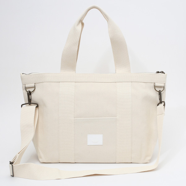  トートバッグ メンズ レディース 日本製 ブランド ホワイト 白色 ファスナー付き カバン キャンバス 鞄 ナイロン A4 おしゃれ スマート スポーツ ジム 大人 高級 旅行 軽量 軽い 通学 M TOTE NEST CARRYNEST(キャリーネスト)