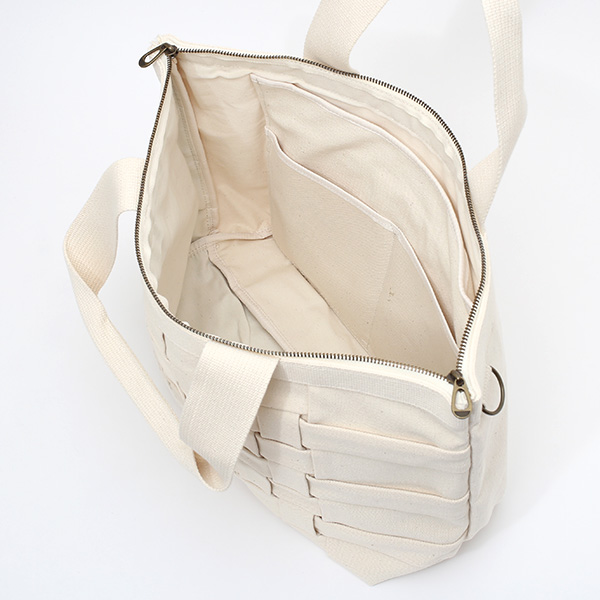  トートバッグ メンズ レディース 日本製 ブランド ホワイト 白色 ファスナー付き カバン キャンバス 鞄 ナイロン A4 おしゃれ スマート スポーツ ジム 大人 高級 旅行 軽量 軽い 通学 M TOTE NEST CARRYNEST(キャリーネスト)