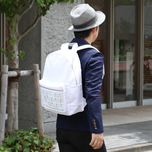  リュックサック 本革 バックパック メンズ レディース レザー 鞄 ホワイト 白色 日本製 ブランド おしゃれ カバン かわいい 大人 高級 通学 シンプル 上品 国産 デイパック O BACK NEST CARRYNEST(キャリーネスト)