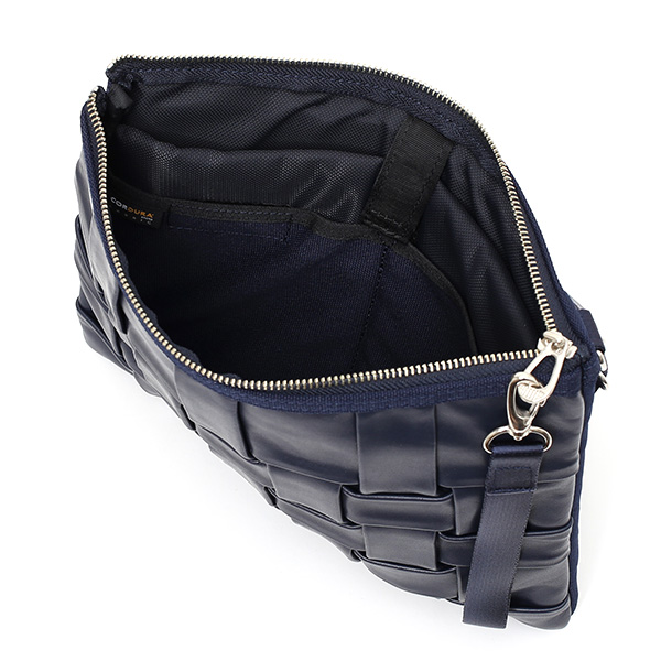 サコッシュ メンズ レディース クラッチバッグ 日本製 ブランド レザー 本革 軽量 ブルー ネイビー 青色 ショルダーバッグ おしゃれ かわいい 大人 女子 セカンドバッグ キレイめ TABLET NEST CARRYNEST(キャリーネスト)