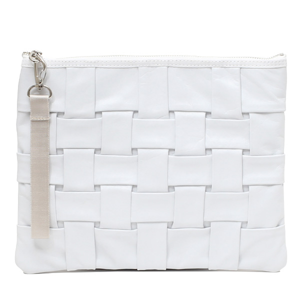 CARRYNEST(キャリーネスト) サコッシュ クラッチバッグ TABLET NEST(レザーコンビ) ホワイト