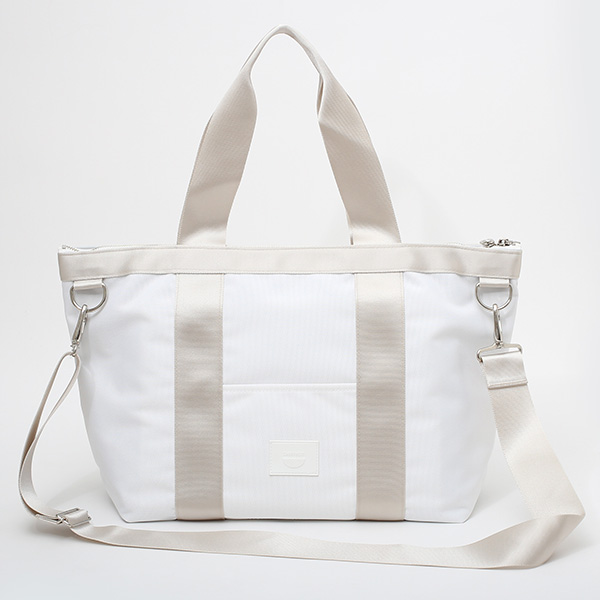  トートバッグ メンズ 本革 レザー レディース 日本製 ブランド ホワイト 白色 ファスナー付き カバン ナイロン キャンバス A4 おしゃれ かわいい 大人 女子 高級 軽量 軽い ジム 鞄 大きめ M TOTE NEST CARRYNEST(キャリーネスト)