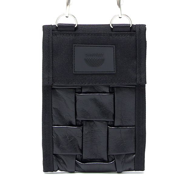 パスポートケース ポーチ ネックポーチ 旅行 バッグ ショルダー マルチケース おしゃれ 薄型 軽量 鞄 ブラック 黒 黒色 ネックウォレット 小さめ ナイロン 革 日本製 ブランド PASSPORT NEST CARRYNEST(キャリーネスト)