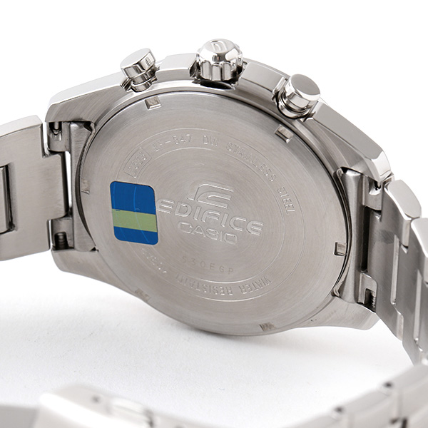  カシオ エディフィス 腕時計 casio EDIFICE EF547D7A1V ホワイト 白色 アナログ 防水 ストップウォッチ