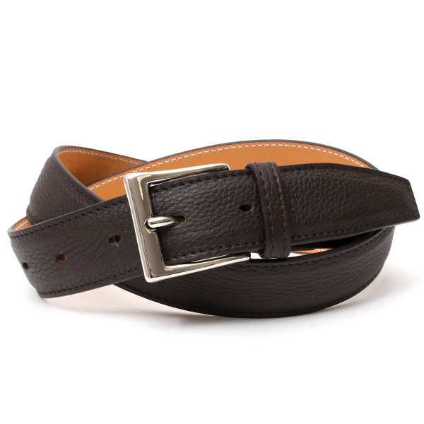 シセイ(Cisei) レザー バックル ベルト ブラウン(T.MORO)