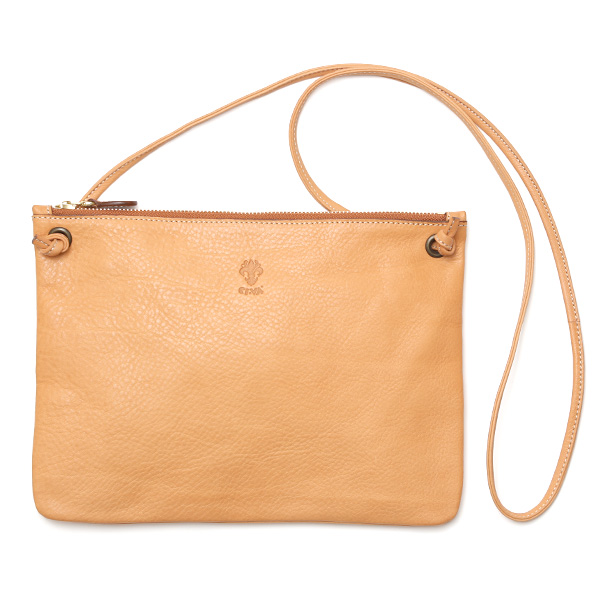 【2～4営業日内に発送】CI-VA(チーバ) イタリア製 トスカーナ産フルタンニン鞣し牛革 ショルダーバッグ ナチュラル