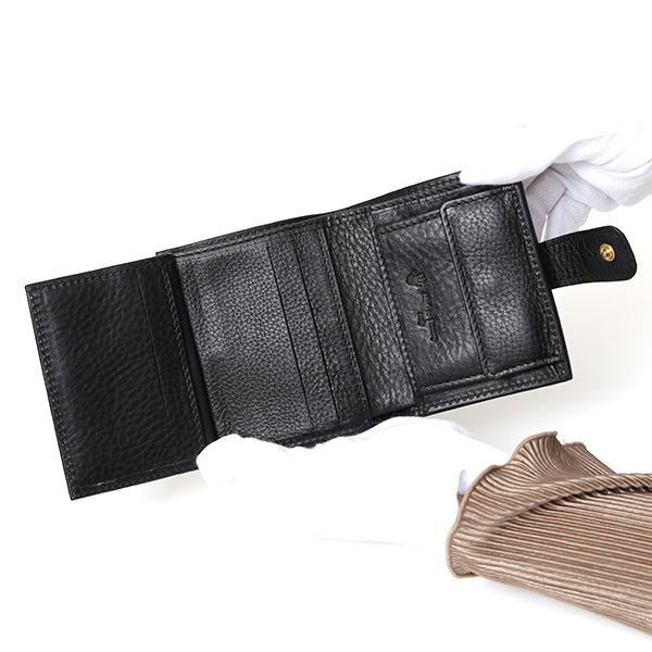  CI-VA(チーバ) イタリア製 トスカーナ産フルタンニン鞣し牛革 レザー ミニ財布 メンズ レディース ブランド ブラック 黒 黒色 本革 牛革 シンプル 小さい 小振り 二つ折り 三つ折り 男性 女性 ユニセックス 小銭入れあり 大容量 2290VOLANATO