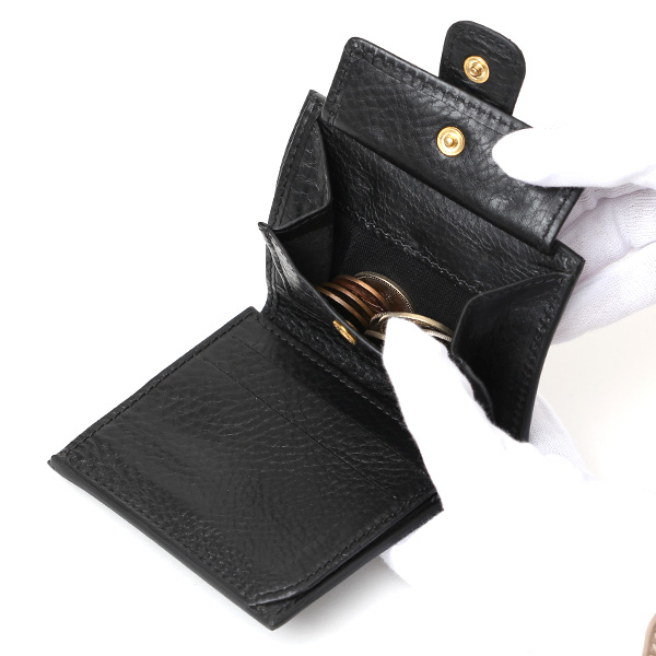  CI-VA(チーバ) イタリア製 トスカーナ産フルタンニン鞣し牛革 レザー ミニ財布 メンズ レディース ブランド ブラック 黒 黒色 本革 牛革 シンプル 小さい 小振り 二つ折り 三つ折り 男性 女性 ユニセックス 小銭入れあり 大容量 2290VOLANATO