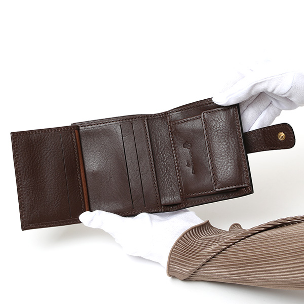  CI-VA(チーバ) イタリア製 トスカーナ産フルタンニン鞣し牛革 レザー ミニ財布 メンズ レディース ブランド ブラウン 茶 茶色 本革 牛革 シンプル 小さい 小振り 二つ折り 三つ折り 男性 女性 ユニセックス 小銭入れあり 大容量 2290VOLANATO