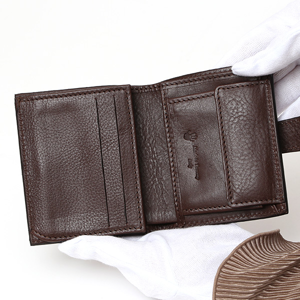  CI-VA(チーバ) イタリア製 トスカーナ産フルタンニン鞣し牛革 レザー ミニ財布 メンズ レディース ブランド ブラウン 茶 茶色 本革 牛革 シンプル 小さい 小振り 二つ折り 三つ折り 男性 女性 ユニセックス 小銭入れあり 大容量 2290VOLANATO