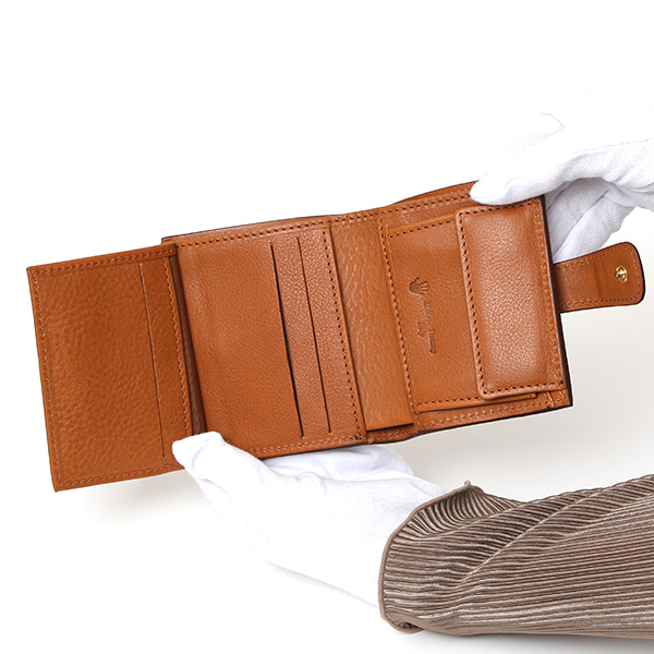  CI-VA(チーバ) イタリア製 トスカーナ産フルタンニン鞣し牛革 レザー ミニ財布 メンズ レディース ブランド キャメル ブラウン 茶 茶色 本革 牛革 シンプル 小さい 小振り 二つ折り 三つ折り 男性 女性 ユニセックス 小銭入れあり 大容量 2290VOLANATO