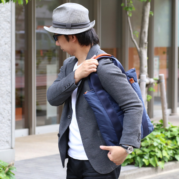 トートバッグ メンズ レディース 日本製 ブランド ブルー ネイビー 青色 ナイロン A4 国産 カバン 鞄 シンプル 無地 バッグ おしゃれ 高級 ビジネスバッグ 小さい 小ぶり 大人 軽量 軽い 通勤 通学 ボーデッサン デリィーヴ(derive)