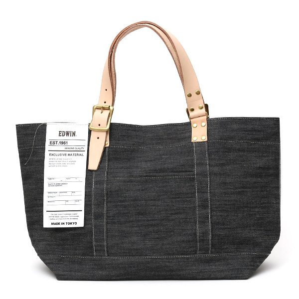 エドウィン(EDWIN) デニム生地 トートバッグ ブラック