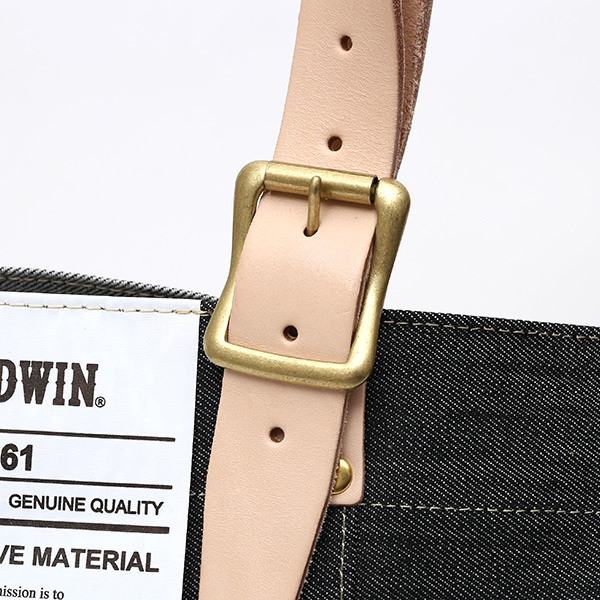  デニム生地 トートバッグ ジーンズ 本革 レザー メンズ レディース ブラック 黒 黒色 アメカジ ブランド カバン 鞄 バッグ エドウィン(EDWIN)