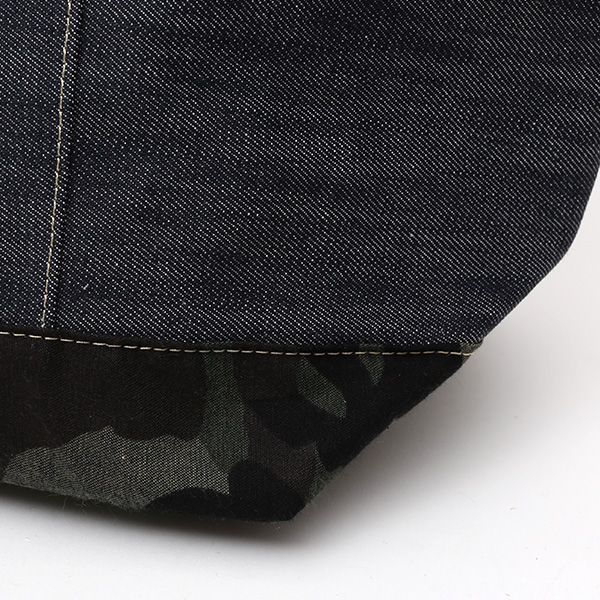  デニム生地 トートバッグ ジーンズ 本革 レザー メンズ レディース ブルー ネイビー 青色 アメカジ ブランド カバン 鞄 バッグ エドウィン(EDWIN)