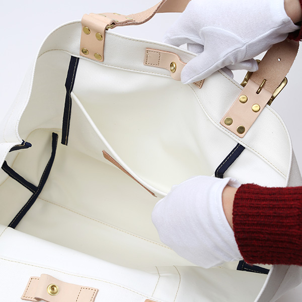  デニム生地 トートバッグ ジーンズ 本革 レザー メンズ レディース ホワイト 白色 アメカジ ブランド カバン 鞄 バッグ エドウィン(EDWIN)