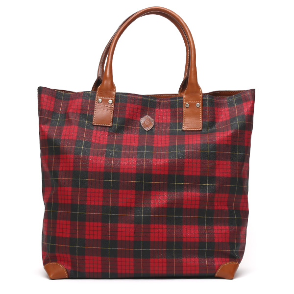 フランコ スパダ(Franco Spada) チェック柄 トートバッグ レッド