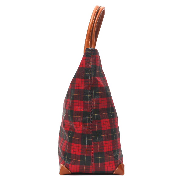  トートバッグ メンズ 日本製 カバン チェック柄 レッド ワイン 赤色 本革 レザー バッグ レディース 鞄 フランコ スパダ(Franco Spada)
