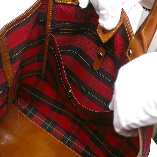  トートバッグ メンズ 日本製 カバン チェック柄 レッド ワイン 赤色 本革 レザー バッグ レディース 鞄 フランコ スパダ(Franco Spada)