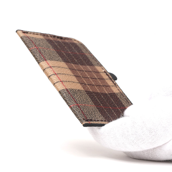 パスケース 日本製 定期入れ チェック柄 ブラウン 茶 茶色 カードケース フランコ スパダ(Franco Spada)