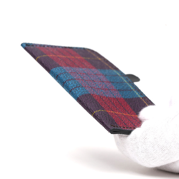 パスケース 日本製 定期入れ チェック柄 ブルー ネイビー 青色 カードケース フランコ スパダ(Franco Spada)