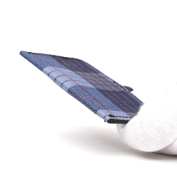 パスケース 日本製 定期入れ チェック柄 ブルー ネイビー 青色 カードケース フランコ スパダ(Franco Spada)