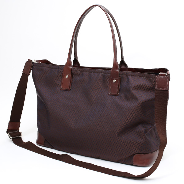  【高級ネクタイメーカーが手掛けたシルク生地トートバッグ】 日本製 メンズ 本革 ブラウン 茶 茶色 ビジネスバッグ ブランド 鞄 ファスナー付き レザー カバン A4 おしゃれ 大人 大容量 大きめ Franco Spada(フランコスパダ)