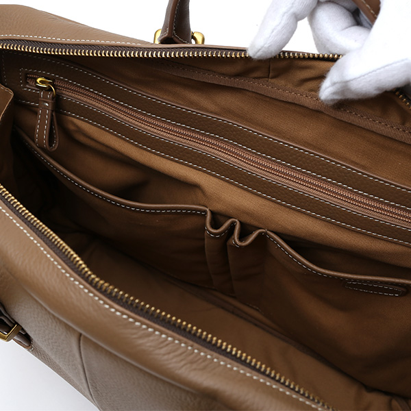  ビジネスバッグ メンズ 本革 レザー ベージュ 肌色 ブリーフケース 大容量 革 ショルダー付き バッグ カバン 鞄 レディース 大きい fetia(フェティア)