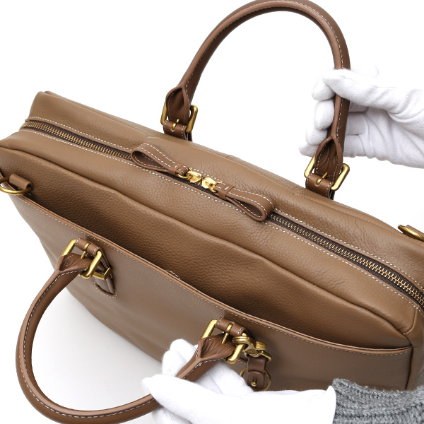  ビジネスバッグ メンズ 本革 レザー ベージュ 肌色 ブリーフケース 大容量 革 ショルダー付き バッグ カバン 鞄 レディース 大きい fetia(フェティア)