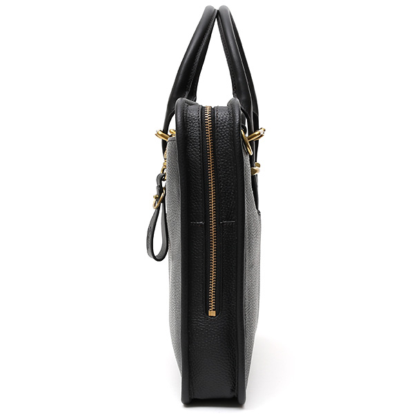  ブリーフケース メンズ ブラック 黒 黒色 本革 レザー ビジネスバッグ 薄マチ レディース 革 ショルダー付き バッグ カバン 鞄 薄い 小ぶり fetia(フェティア)