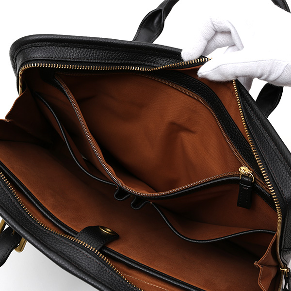  ブリーフケース メンズ ブラック 黒 黒色 本革 レザー ビジネスバッグ 薄マチ レディース 革 ショルダー付き バッグ カバン 鞄 薄い 小ぶり fetia(フェティア)