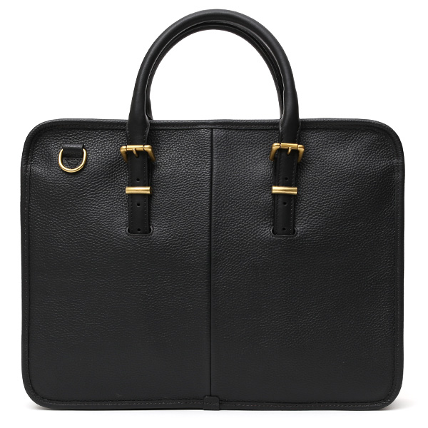  ブリーフケース メンズ ブラック 黒 黒色 本革 レザー ビジネスバッグ 薄マチ レディース 革 ショルダー付き バッグ カバン 鞄 薄い 小ぶり fetia(フェティア)