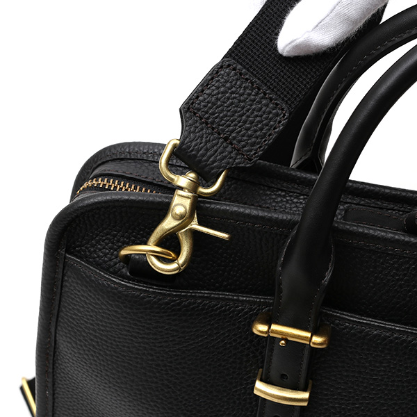  ブリーフケース メンズ ブラック 黒 黒色 本革 レザー ビジネスバッグ 薄マチ レディース 革 ショルダー付き バッグ カバン 鞄 薄い 小ぶり fetia(フェティア)