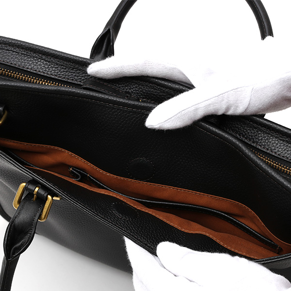  ブリーフケース メンズ ブラック 黒 黒色 本革 レザー ビジネスバッグ 薄マチ レディース 革 ショルダー付き バッグ カバン 鞄 薄い 小ぶり fetia(フェティア)