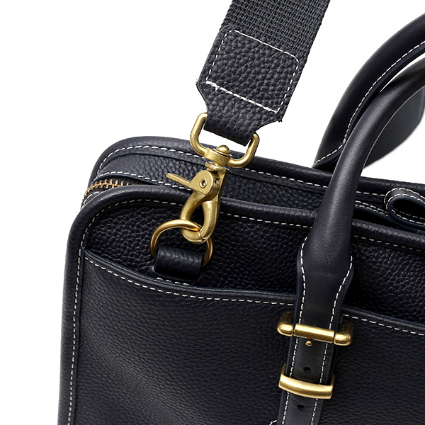  ブリーフケース メンズ ブルー ネイビー 青色 本革 レザー ビジネスバッグ 薄マチ レディース 革 ショルダー付き バッグ カバン 鞄 薄い 小ぶり fetia(フェティア)