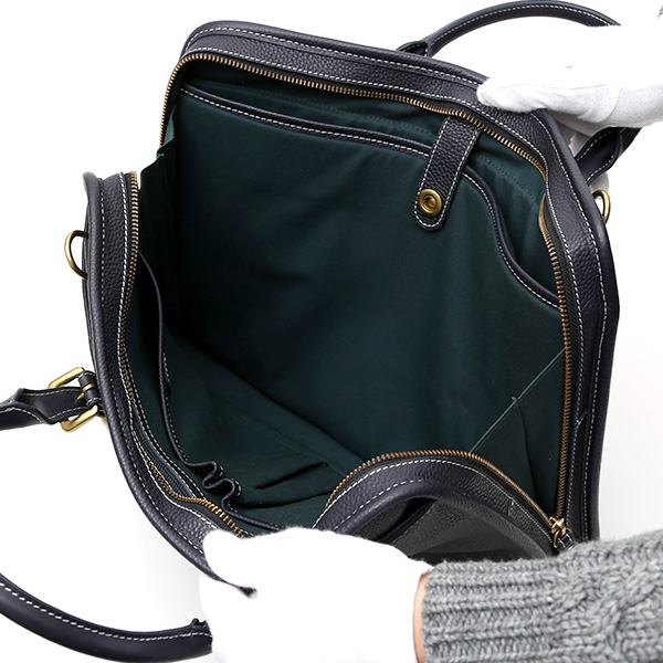  ブリーフケース メンズ ブルー ネイビー 青色 本革 レザー ビジネスバッグ 薄マチ レディース 革 ショルダー付き バッグ カバン 鞄 薄い 小ぶり fetia(フェティア)