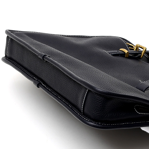  ブリーフケース メンズ ブルー ネイビー 青色 本革 レザー ビジネスバッグ 薄マチ レディース 革 ショルダー付き バッグ カバン 鞄 薄い 小ぶり fetia(フェティア)