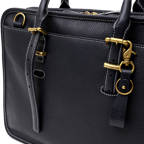  ブリーフケース メンズ ブルー ネイビー 青色 本革 レザー ビジネスバッグ 薄マチ レディース 革 ショルダー付き バッグ カバン 鞄 薄い 小ぶり fetia(フェティア)